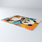 Panda Beer Buzz Series 01, Bar Drinking Weekend Wildlife, Animals Maximalist Quirky Funny Whimsical, Pet Bear Colorful Cute Eclectic Illustration  Rug Gallery Image 3