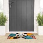Panda Beer Buzz Series 01, Bar Drinking Weekend Wildlife, Animals Maximalist Quirky Funny Whimsical, Pet Bear Colorful Cute Eclectic Illustration  Welcome Mat Gallery Image 3