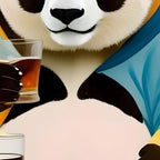 Panda Beer Buzz Series 01, Bar Drinking Weekend Wildlife, Animals Maximalist Quirky Funny Whimsical, Pet Bear Colorful Cute Eclectic Illustration  Coffee Mug Gallery Image 2