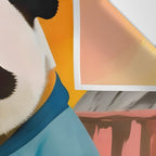 Panda Beer Buzz Series 01, Bar Drinking Weekend Wildlife, Animals Maximalist Quirky Funny Whimsical, Pet Bear Colorful Cute Eclectic Illustration  Wall Tapestry Gallery Image 3
