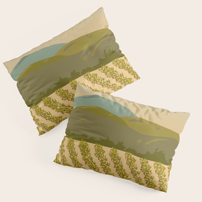 Santa Rosa, California Vineyard Pillow Sham Gallery Image 1