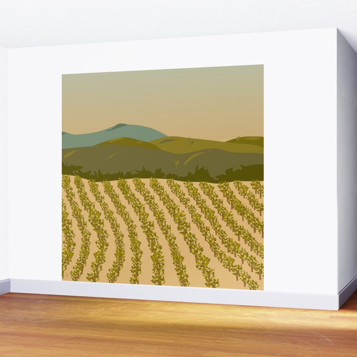 Santa Rosa, California Vineyard Wall Mural Gallery Image 2