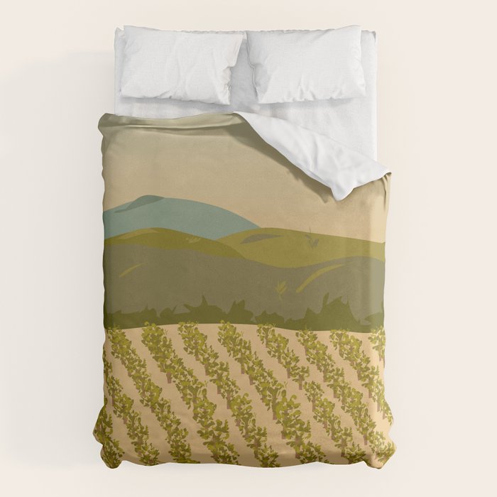 Santa Rosa, California Vineyard Duvet Cover Gallery Image 6