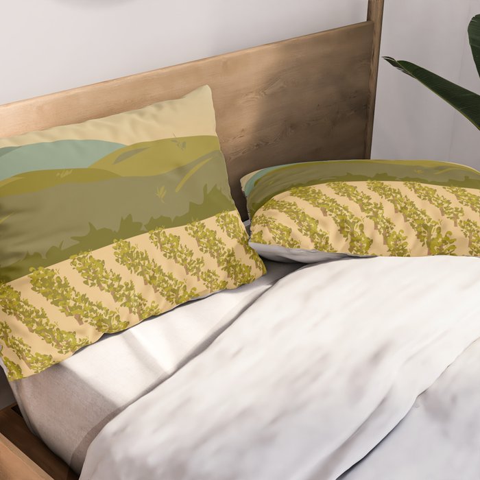 Santa Rosa, California Vineyard Pillow Sham Gallery Image 2
