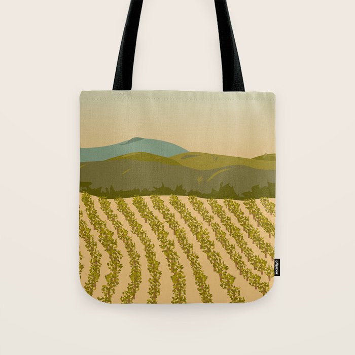 Santa Rosa, California Vineyard Tote Bag Gallery Image 1