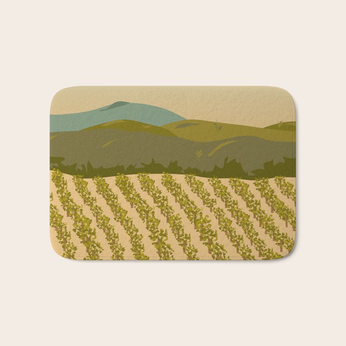Santa Rosa, California Vineyard Bath Mat Gallery Image 1