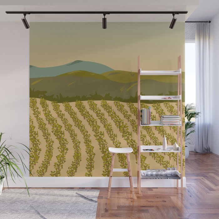 Santa Rosa, California Vineyard Wall Mural Gallery Image 1