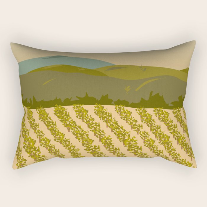 Santa Rosa, California Vineyard Rectangular Pillow Gallery Image 1