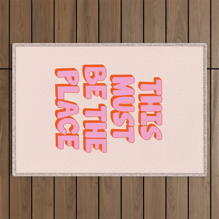 This Must Be The Place: The Peach Edition Outdoor Rug Gallery Image 1