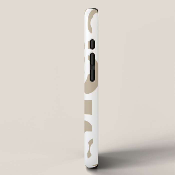 Mid Century Modern Loop Pattern in White and Flax iPhone Case Gallery Image 2
