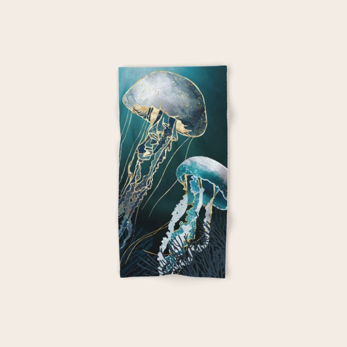 Metallic Jellyfish V Bath Towel Gallery Image 1