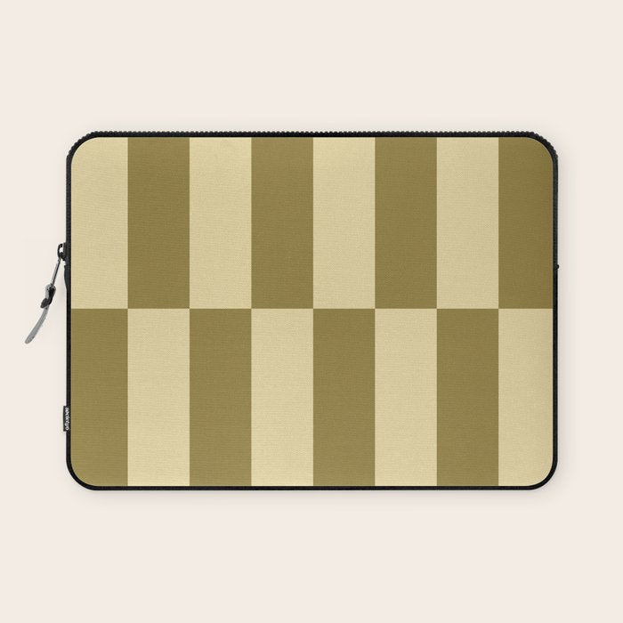 Strippy - Butter and Olive Laptop Sleeve Gallery Image 1