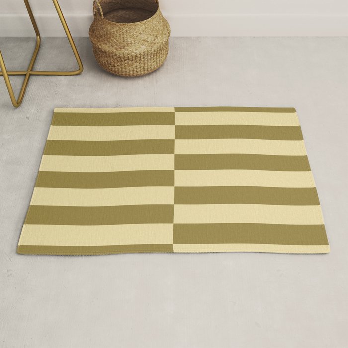 Strippy - Butter and Olive Rug Gallery Image 1