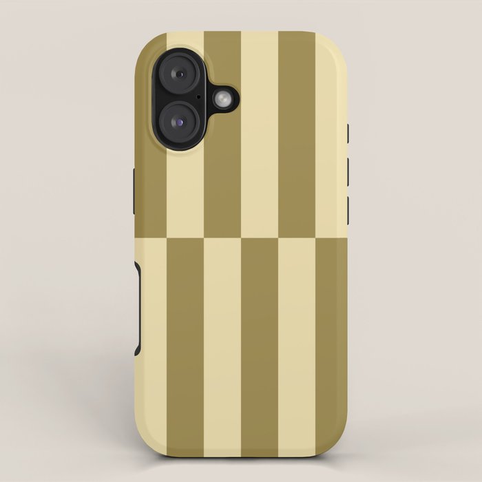 Strippy - Butter and Olive iPhone Case Gallery Image 1