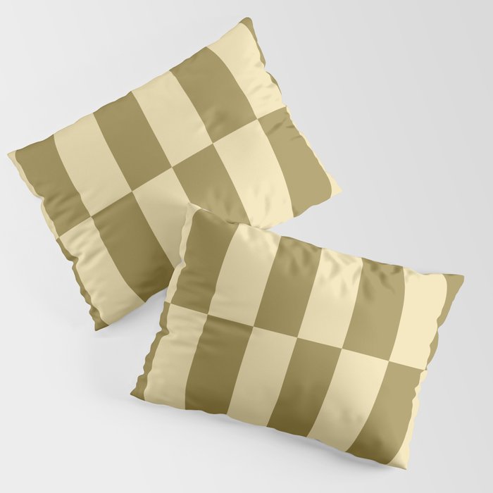 Strippy - Butter and Olive Pillow Sham Gallery Image 1