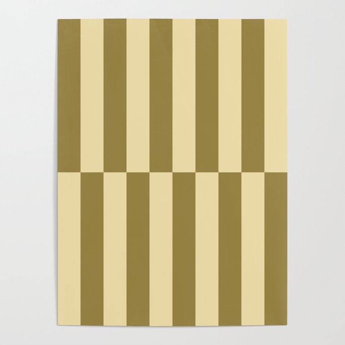 Strippy - Butter and Olive Poster Gallery Image 1