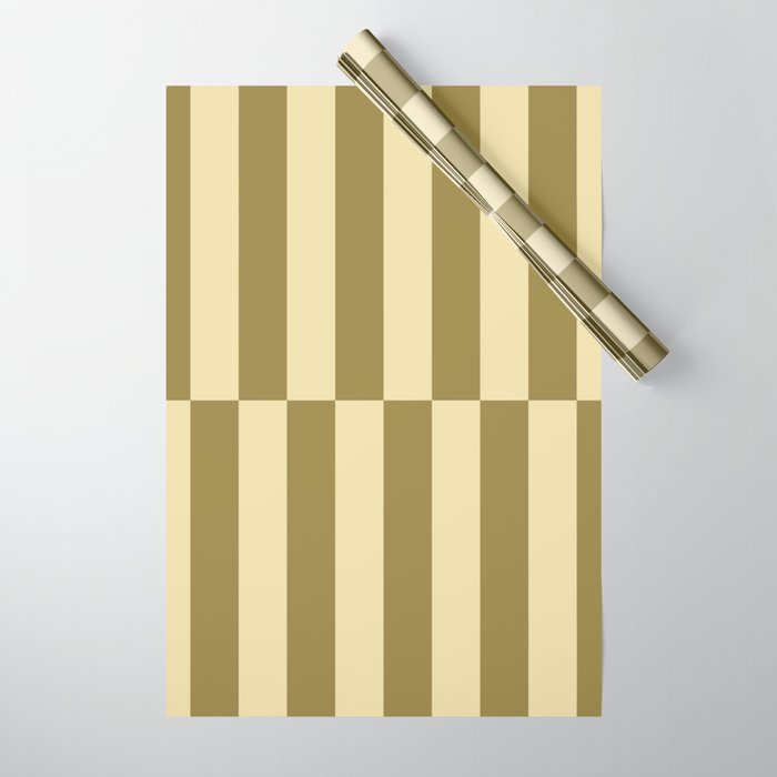 Strippy - Butter and Olive Wrapping Paper Gallery Image 1