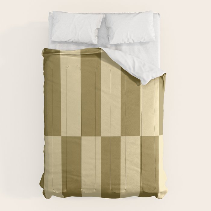 Strippy - Butter and Olive Comforter Gallery Image 1