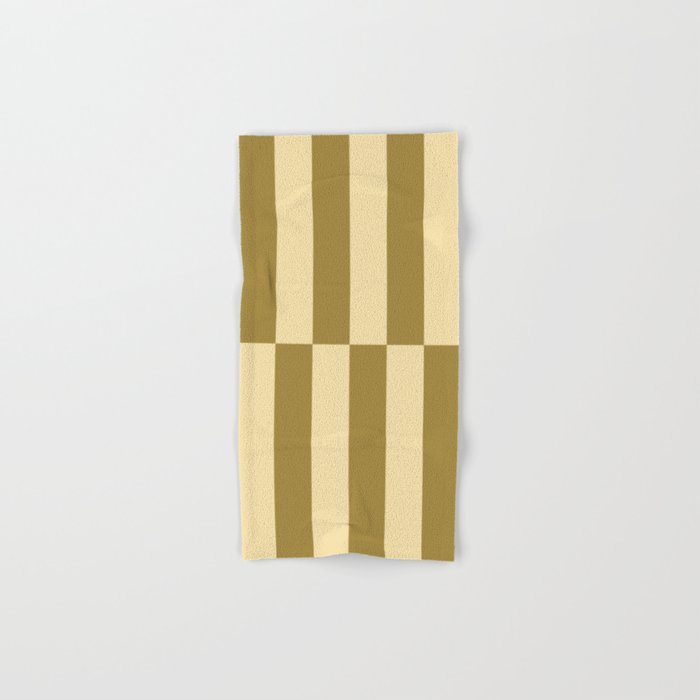 Strippy - Butter and Olive Bath Towel Gallery Image 1