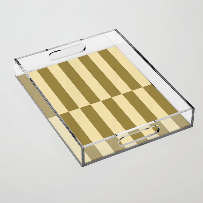 Strippy - Butter and Olive Acrylic Tray Gallery Image 1