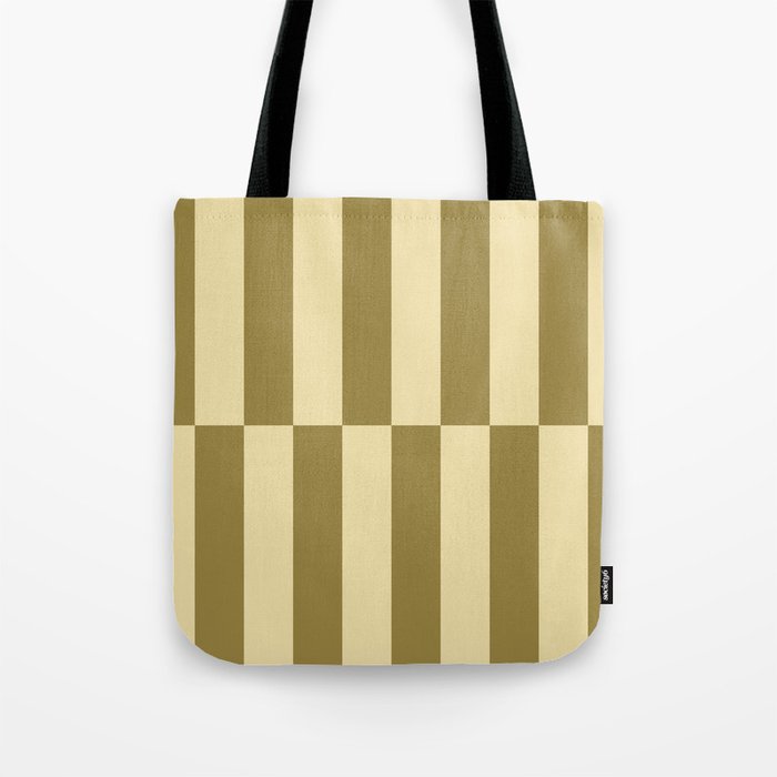 Strippy - Butter and Olive Tote Bag Gallery Image 1