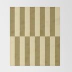 Strippy - Butter and Olive Throw Blanket Gallery Image 2