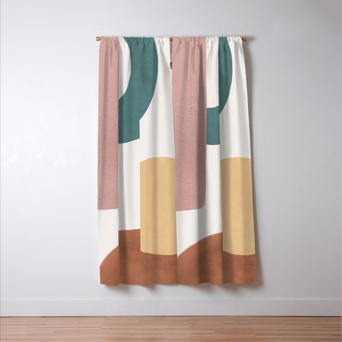 Abstract Earth 1-2 - Painted Shapes Window Curtain Gallery Image 3