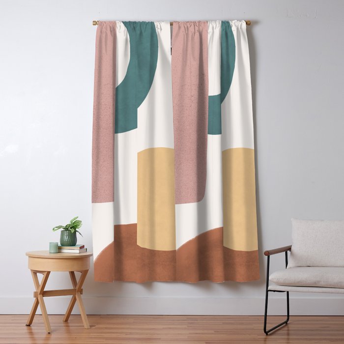 Abstract Earth 1-2 - Painted Shapes Window Curtain Gallery Image 5