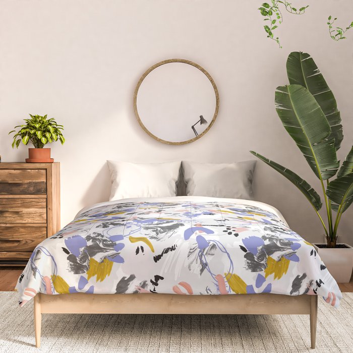 Abstract brush strokes splashes Comforter Gallery Image 3