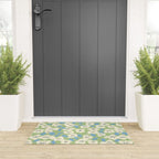 Bold flowers in my garden on chalky green Welcome Mat Gallery Image 3