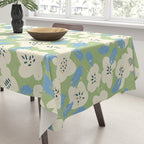 Bold flowers in my garden on chalky green Tablecloth Gallery Image 3