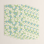 Bold flowers in my garden on chalky green Wrapping Paper Gallery Image 3