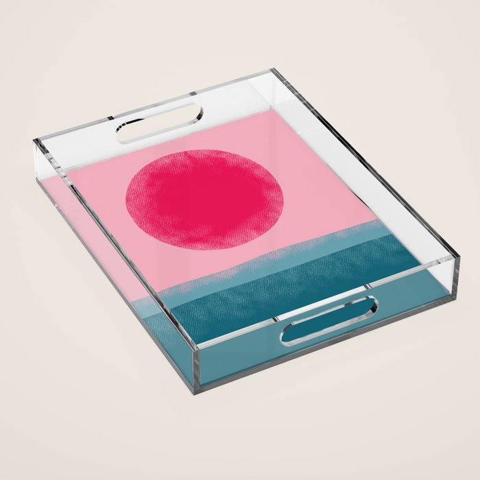 Pink Sun Acrylic Tray Gallery Image 1