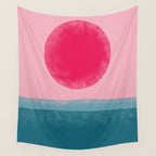 Pink Sun Wall Tapestry Gallery Image 4