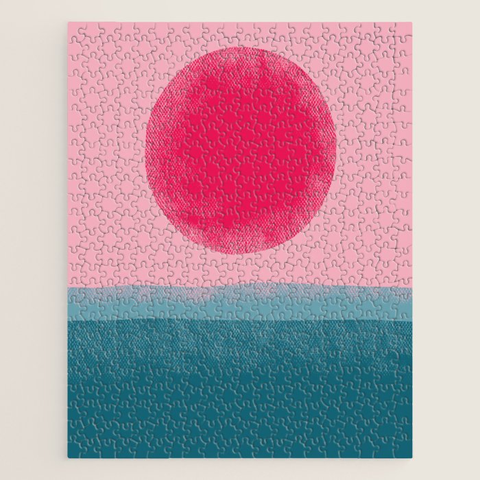 Pink Sun Jigsaw Puzzle Gallery Image 1