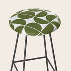 Mid Century Modern Geometric 04 Olive Green Stool Gallery Image 2