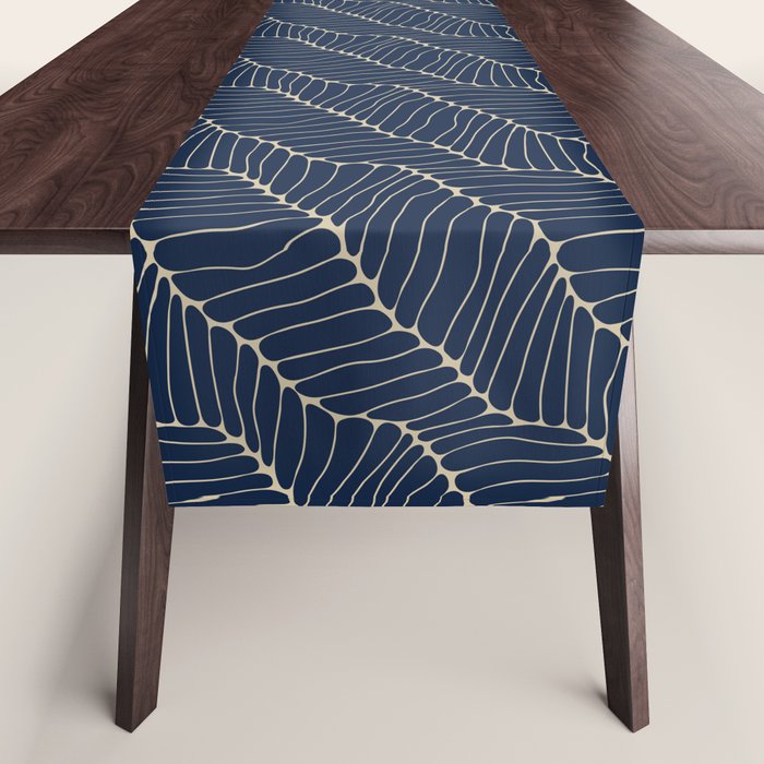 Organic Nature Navy Blue Table Runner Gallery Image 1