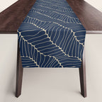 Organic Nature Navy Blue Table Runner Gallery Image 1