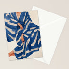Blue Figurative Woman  Stationery Card Gallery Image 2