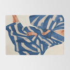 Blue Figurative Woman  Rug Gallery Image 2