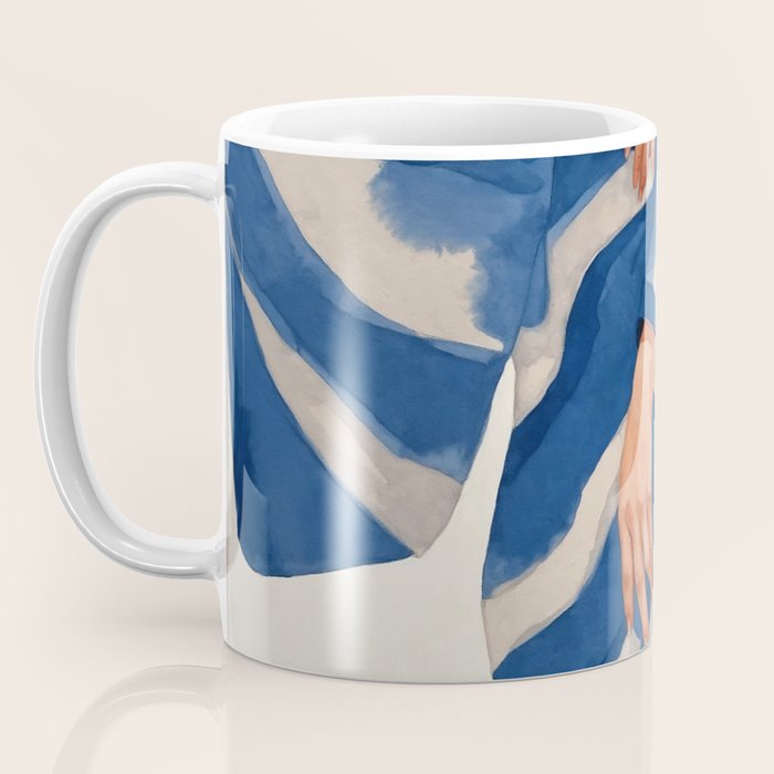 Blue Figurative Woman  Coffee Mug Gallery Image 3
