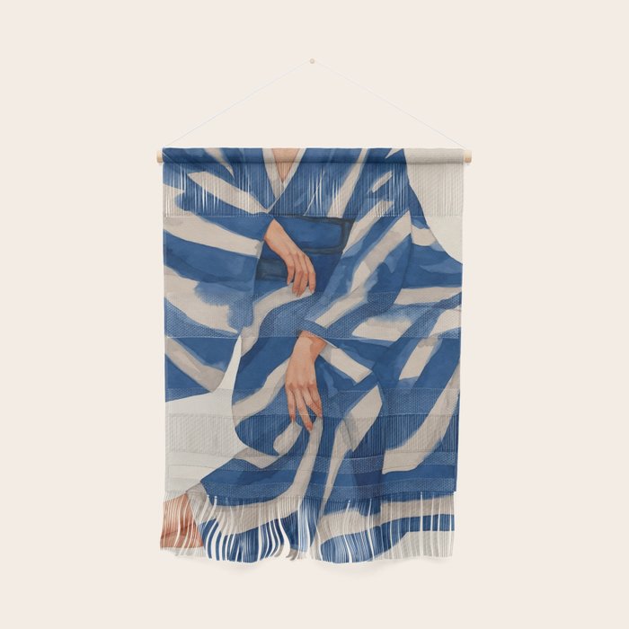 Blue Figurative Woman  Wall Hanging Gallery Image 1