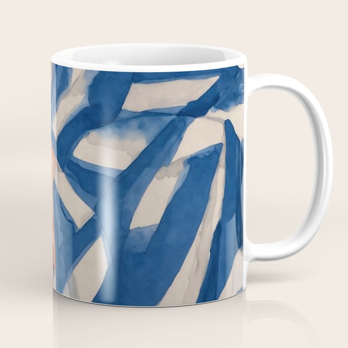 Blue Figurative Woman  Coffee Mug Gallery Image 1