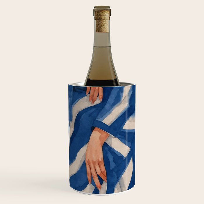 Blue Figurative Woman  Wine Chiller Gallery Image 1