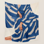 Blue Figurative Woman  Wall Tapestry Gallery Image 4