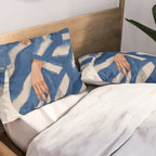 Blue Figurative Woman  Pillow Sham Gallery Image 2