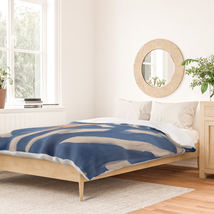 Blue Figurative Woman  Duvet Cover Gallery Image 2