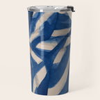 Blue Figurative Woman  Travel Mug Gallery Image 2