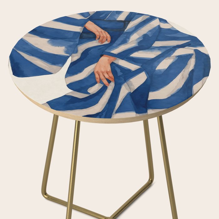 Blue Figurative Woman  Side Table Gallery Image 2