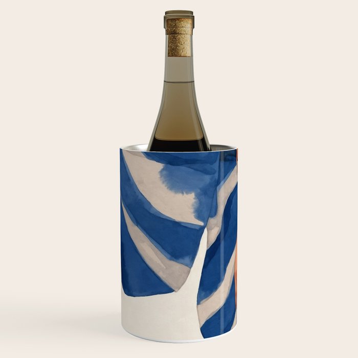 Blue Figurative Woman  Wine Chiller Gallery Image 2